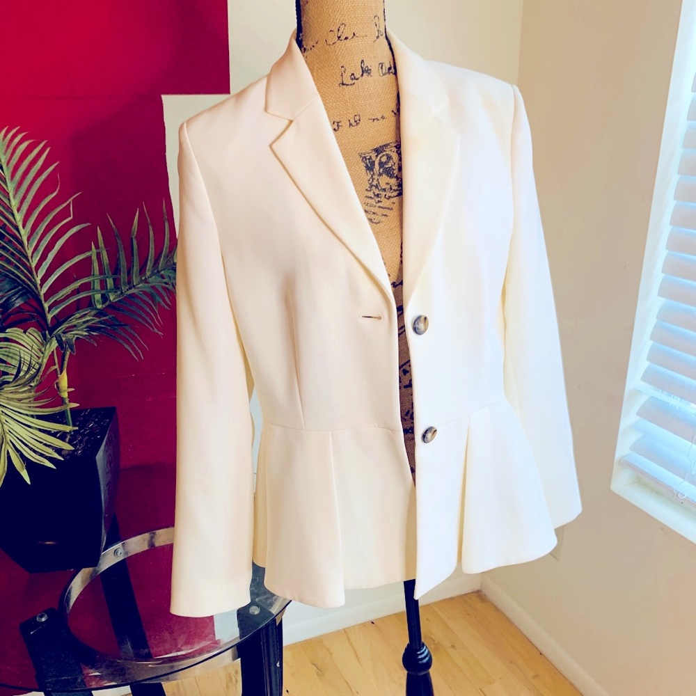 DKNY white blazer